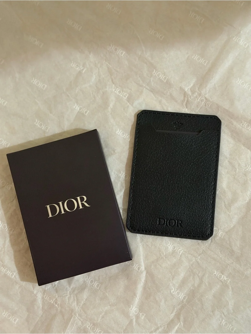 Dior Black Leather Card Holder